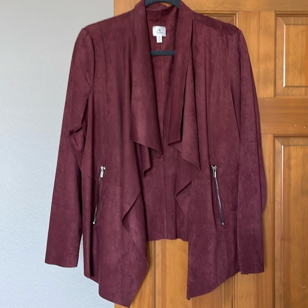 Dress Barn Women’s Jacket. Size M, burgundy